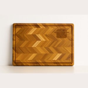 Cutting Board Pattern end grain design Rectangular Premium Teakwood